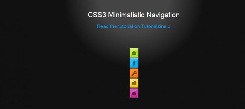 CSS3 Minimalistic Navigation Menu