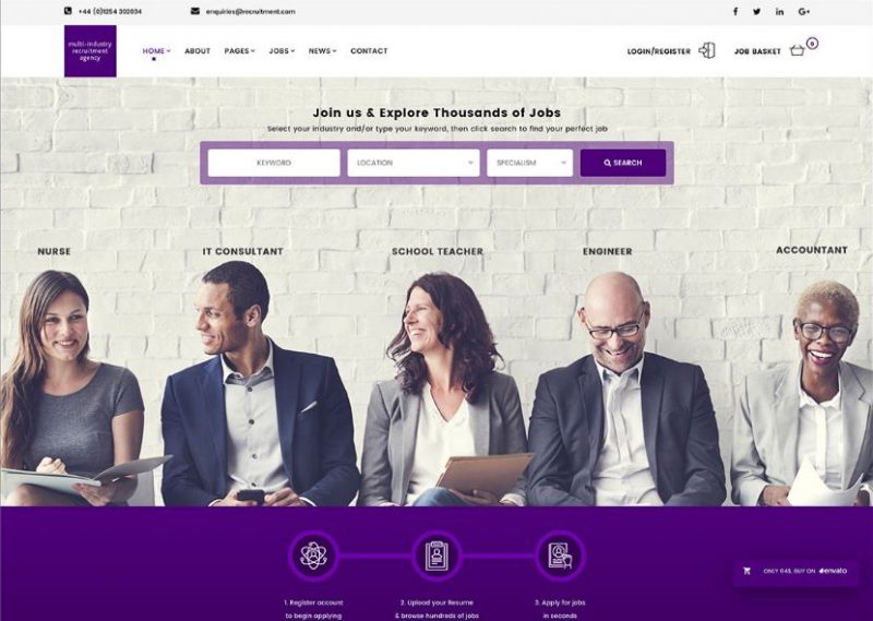 Recruitment Agency WordPress Theme