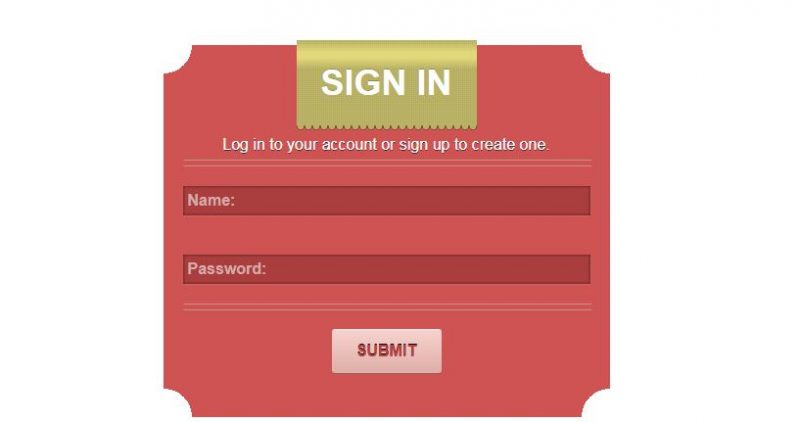 Red Login Form