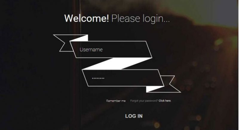 Responsive Ribbon Login Form