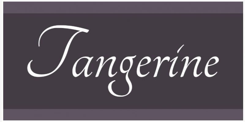 Tangerine Script Font