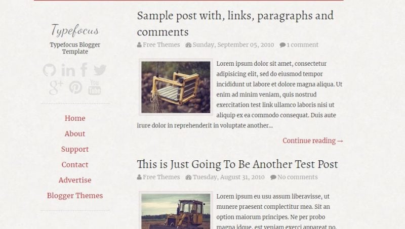 Typefocus Blogger Template