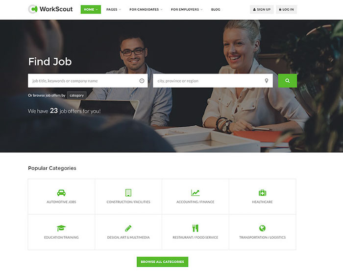 workscout-minimal-job-board-wordpress-template