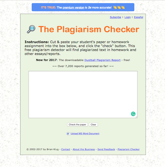 Dustball Plagiarism Checker