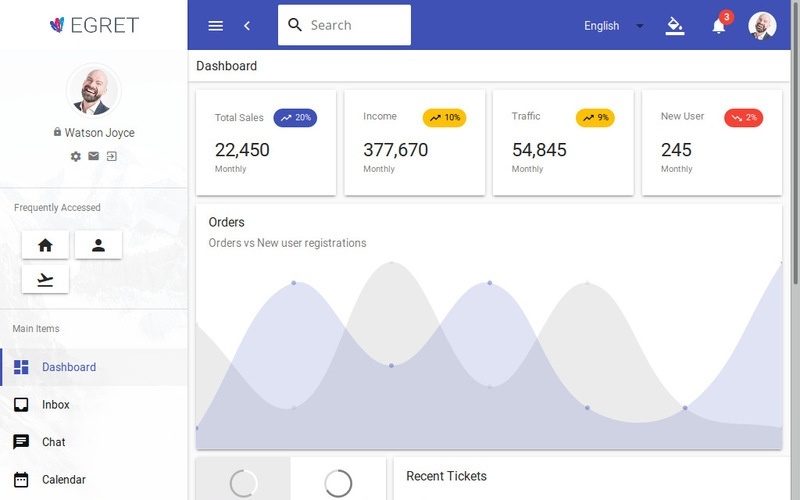 Egret Angular 5+ Material Design Admin Template