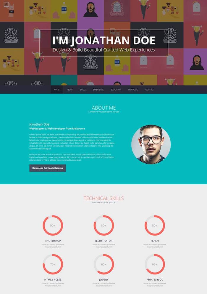 28 Best HTML Portfolio Website Templates 2023 Begindot