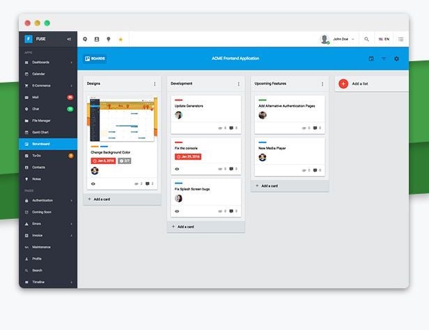 Fuse Admin Template