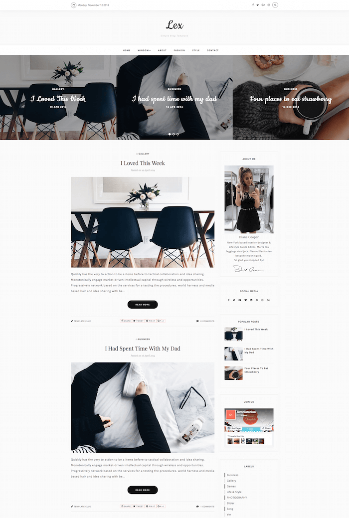 Lex Blogspot Template