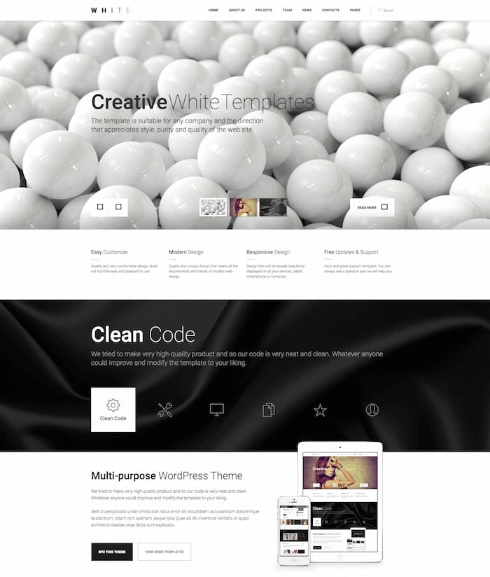 White HTML5 Template