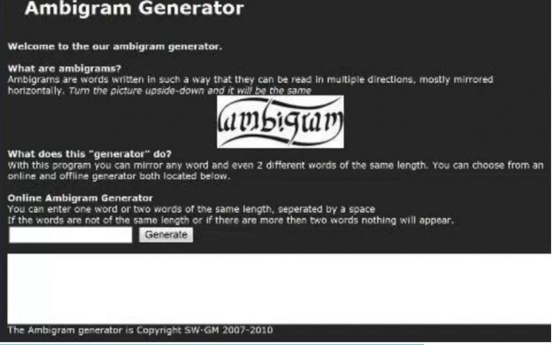 anagram generator flip