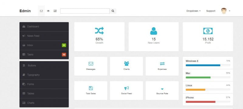 Bootstrap Admin Template