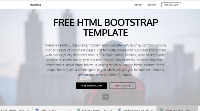 Mobirise Bootstrap Template