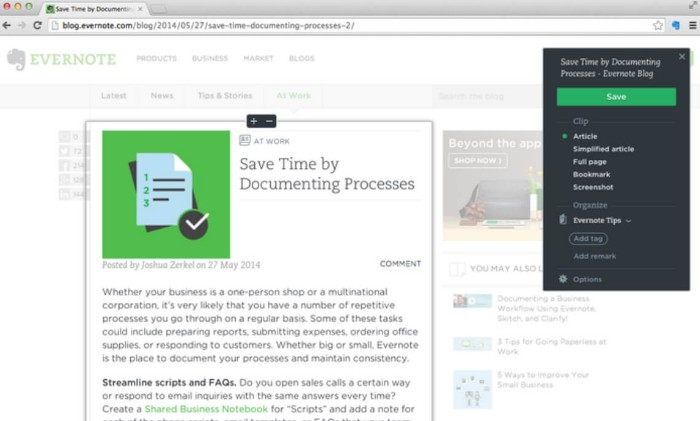 Evernote Web Clipper for Firefox