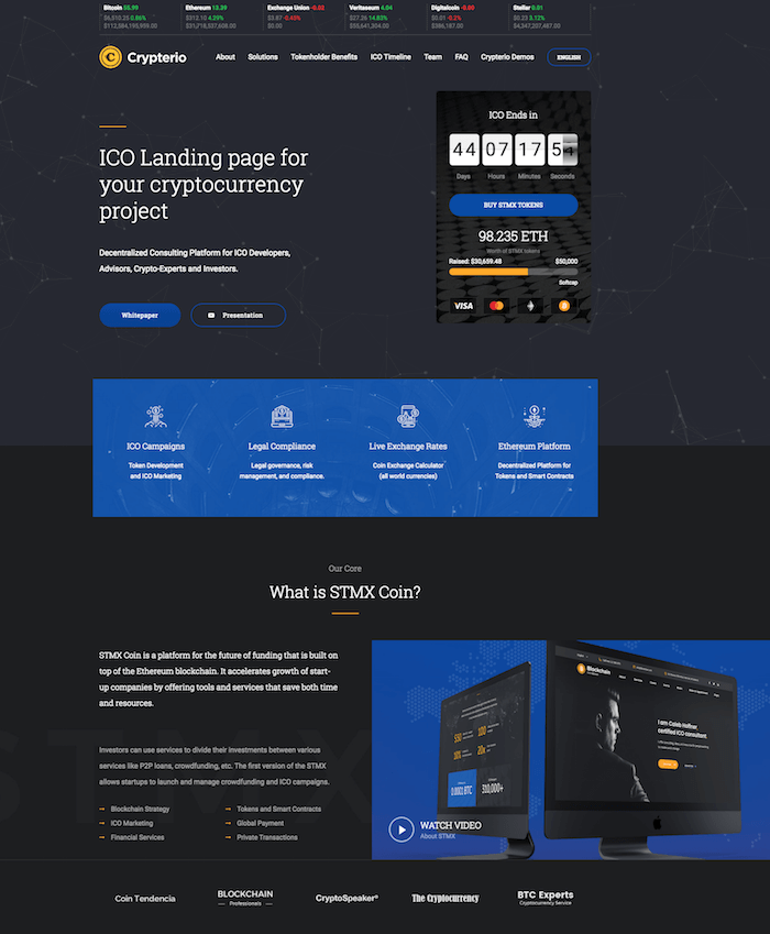 Crypterio WordPress Theme