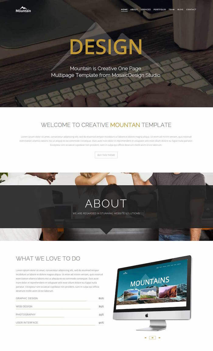 Mountain HTML Template