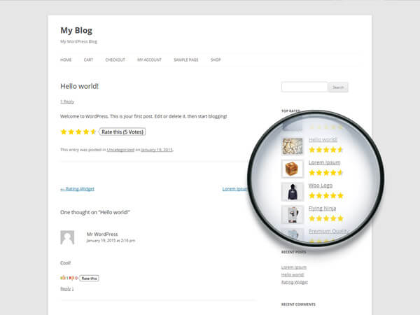 Rating Widget Star Review System