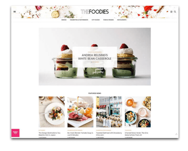 The Voux Food Blogging Theme