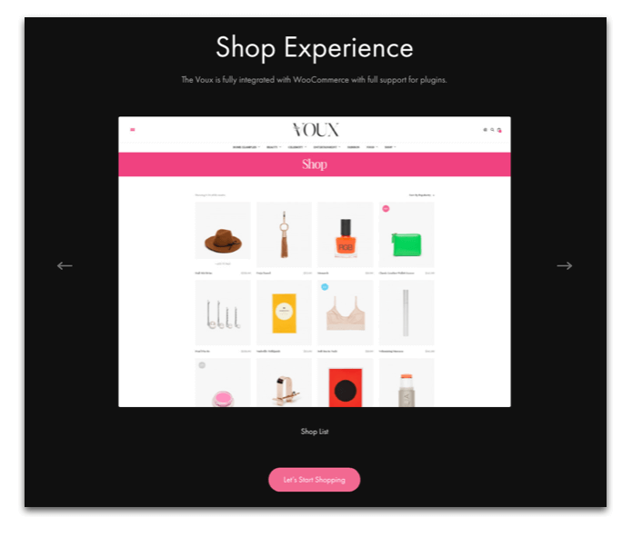 The Voux WooCommerce Store