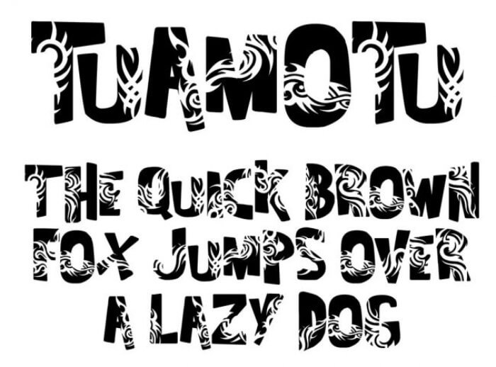 taumotu tattoo font