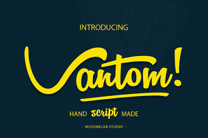 vantom-script-font