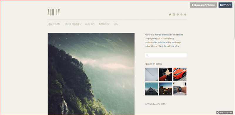 Acuity Tumblr theme