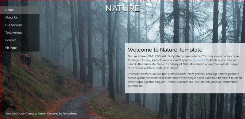 Nature Web template