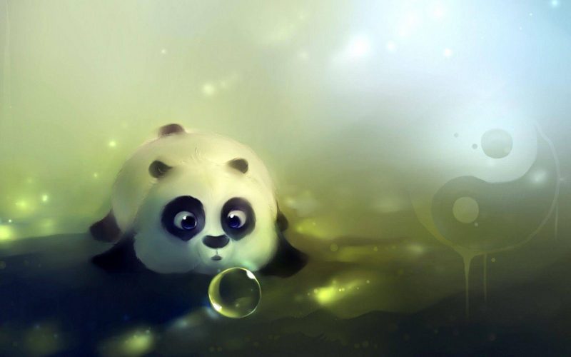 Panda And The Pearl Wallpaper