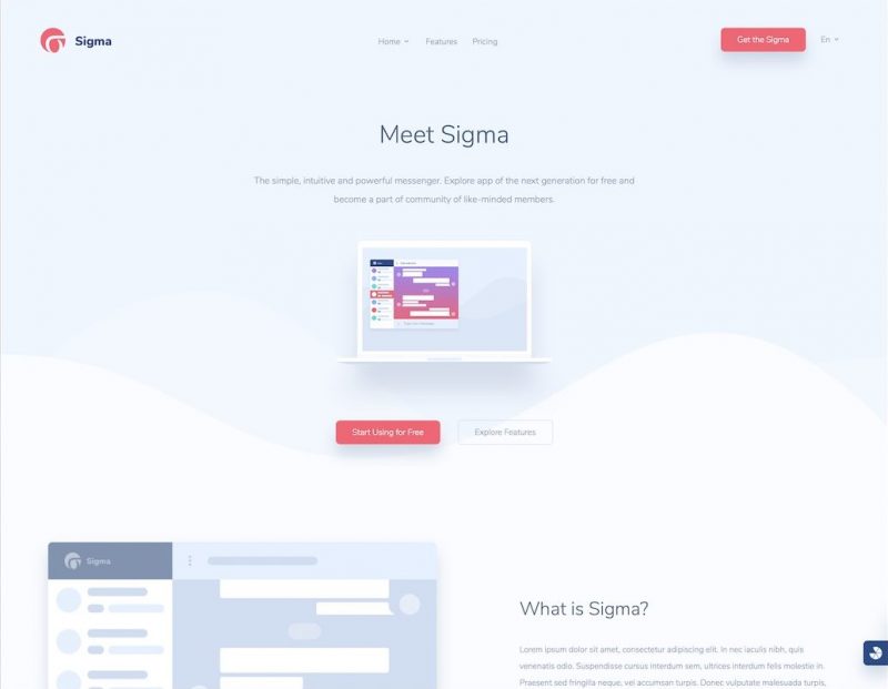 Sigma HTML Template