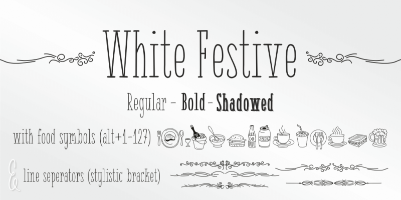 White Festive Font