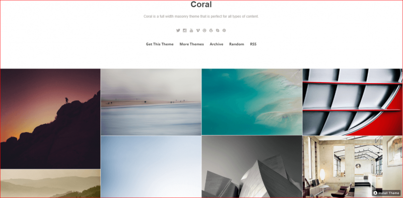 Coral Tumblr Theme