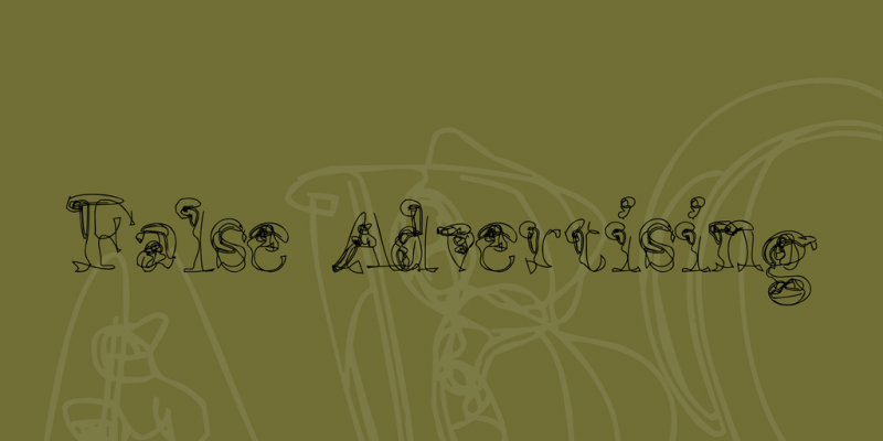 False Advertising Font