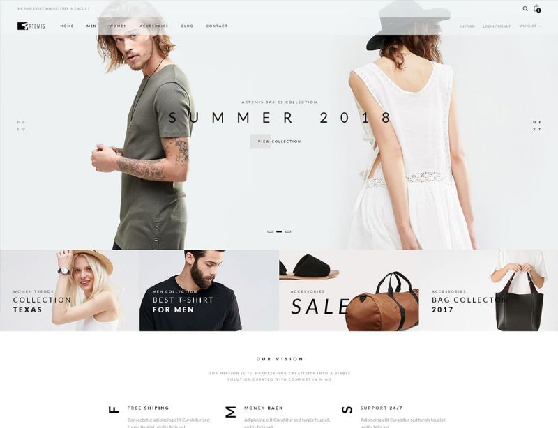 Artemis Fashion WordPress Theme