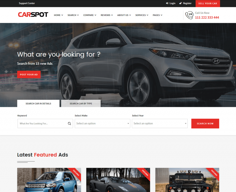 Carspot WordPress Theme