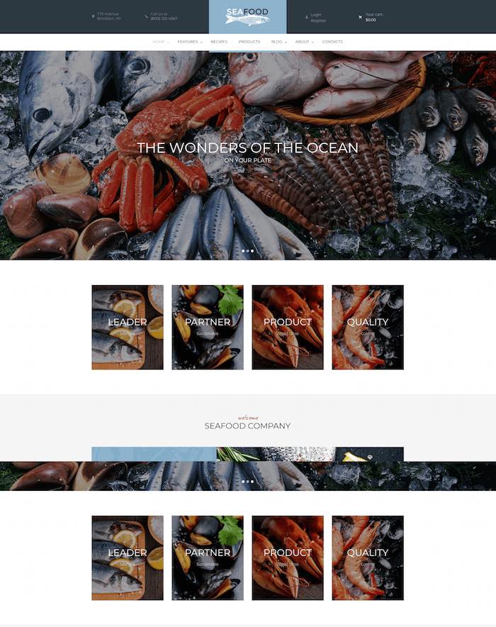 Seafood WordPress Theme