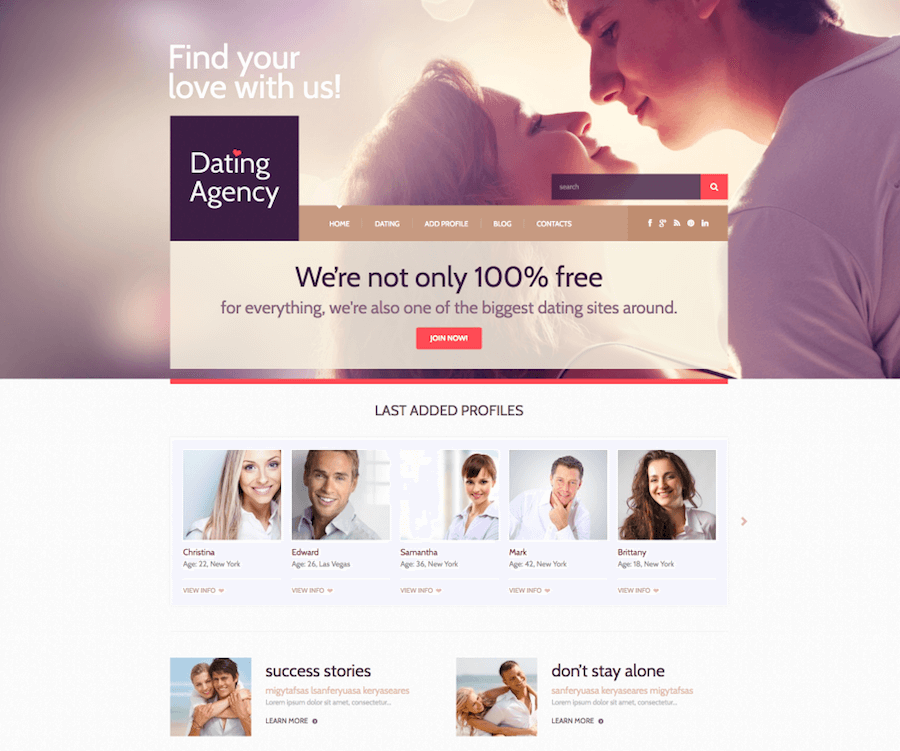 Big dating. Dating Agency. Dating Agency website. WORDPRESS Template dating. Online dating Theme.