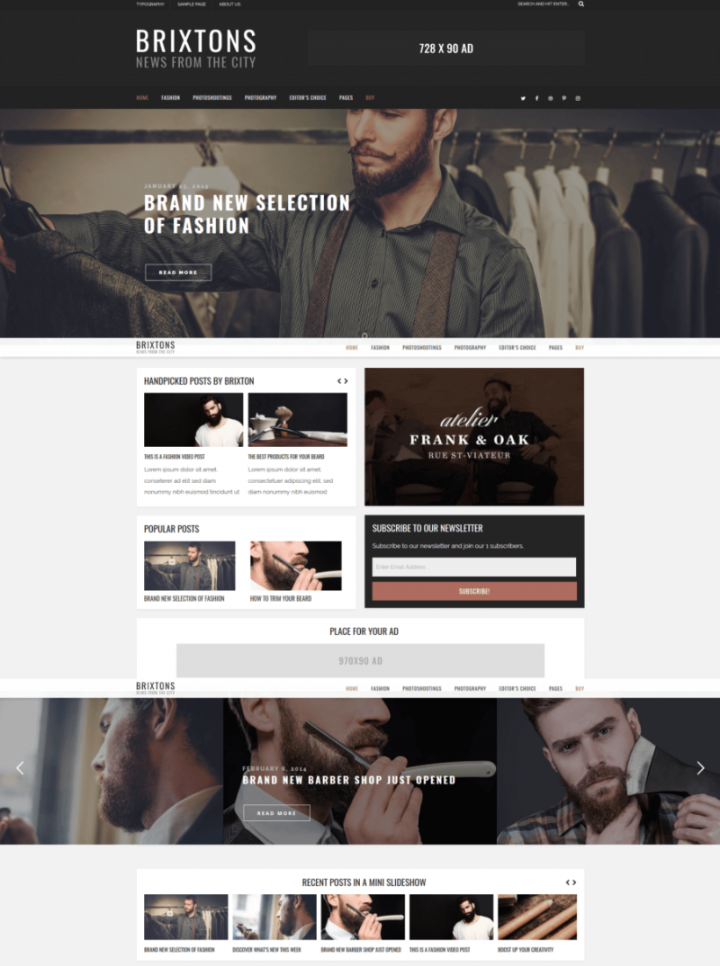 Brixton Fashion Magazine Theme