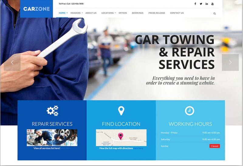 Car Zone WordPress Theme