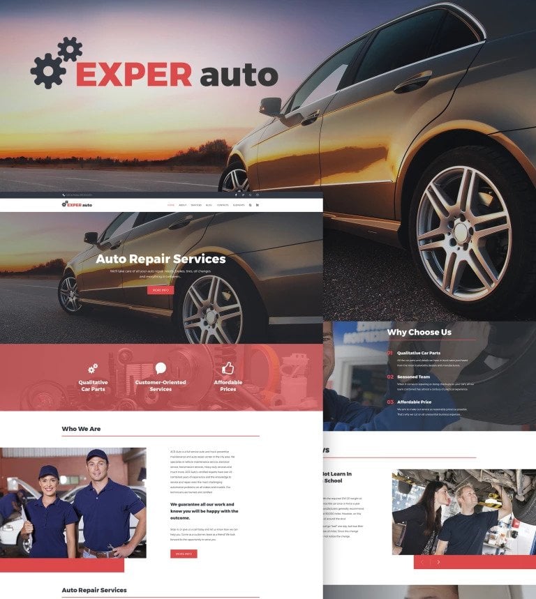 Exper Auto WordPress Theme