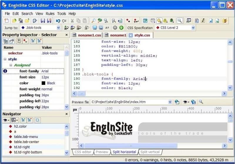 EnginSite CSS Editor