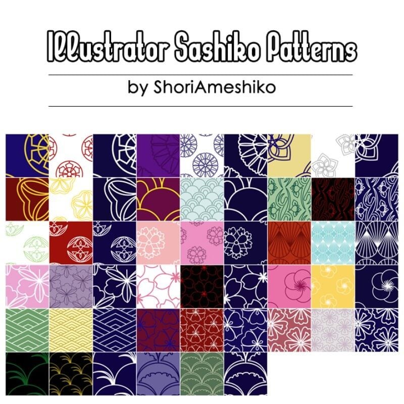 Illustrator Sashiko Patterns