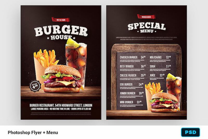 Download 50 Best Free Restaurant Menu Mockup Templates 2021