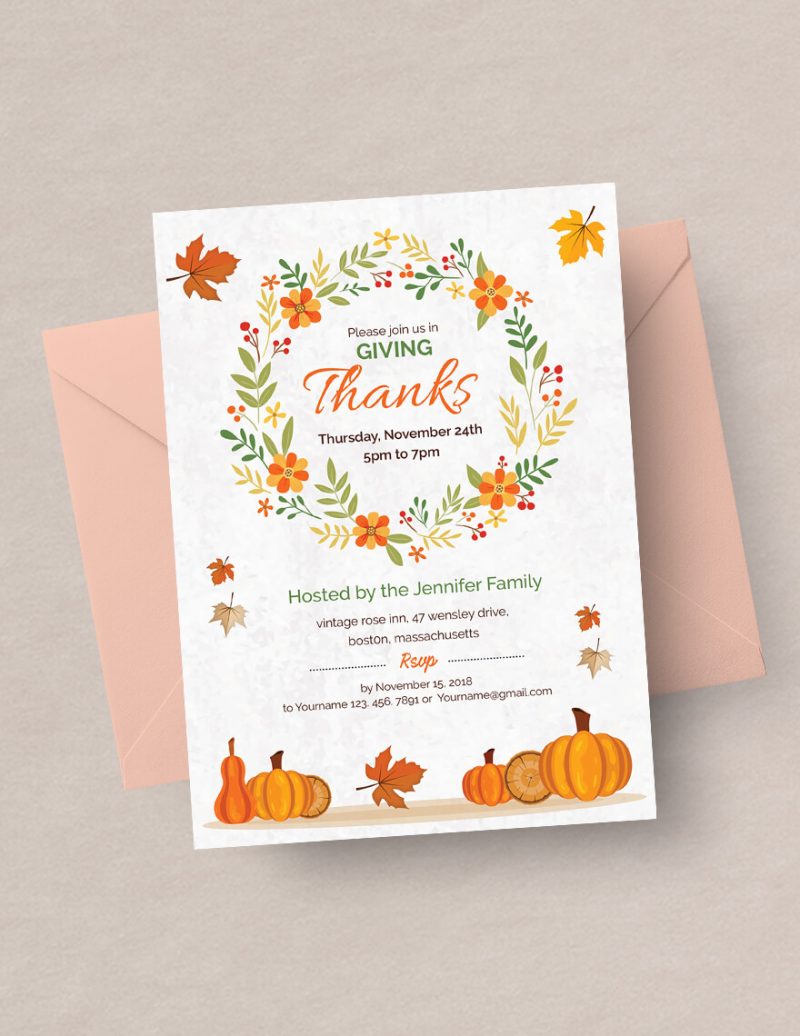 1000  ThanksGiving Invitation Templates Collection 2024 Begindot