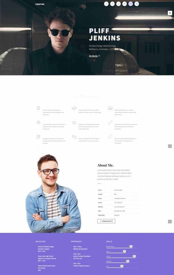 25 Best Personal Website Templates (Free & Premium) 2024 | BeginDot