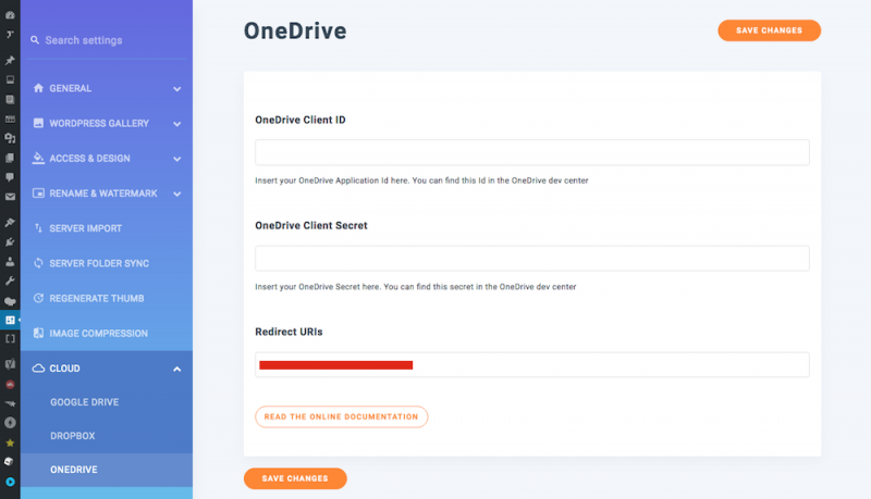 Integrate OneDrive With WP Media Folder