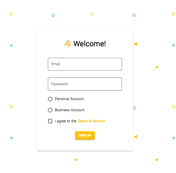 Pure CSS Material Registration form