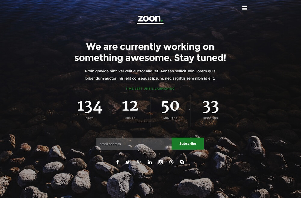 Zoon. Zoon рейтинг. Kite free Responsive coming soon html5 Template.