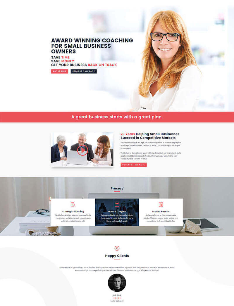  Coaching & Consulting Free Divi Layout