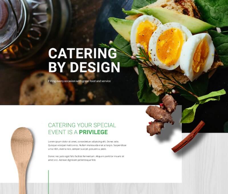 Free Catering Divi Layout