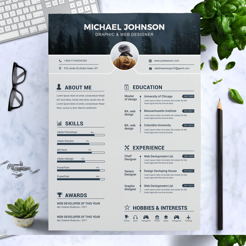 Johnson Graphic Designer Resume Template