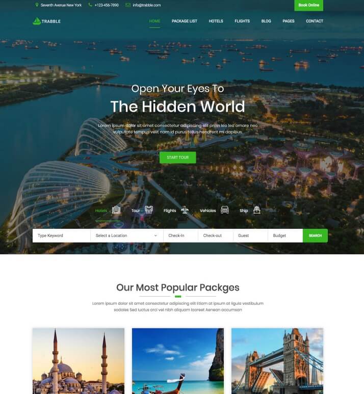 20+ Best Travel Agency HTML Website Templates (2021)